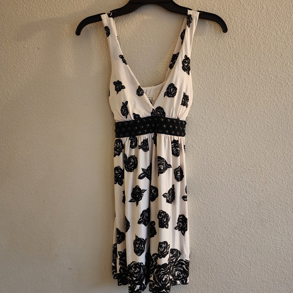 Black and White Floral Dress